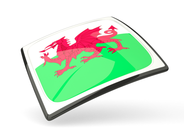 Thin square icon. Download flag icon of Wales at PNG format