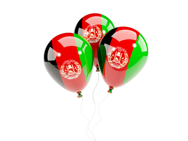 Three balloons. Download flag icon of Afghanistan at PNG format