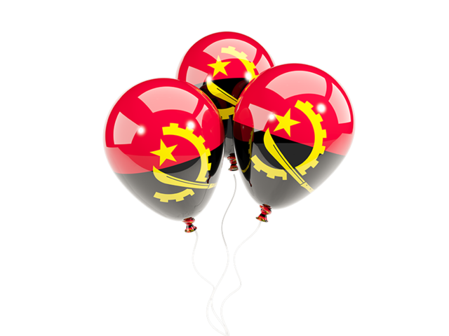 Three balloons. Download flag icon of Angola at PNG format
