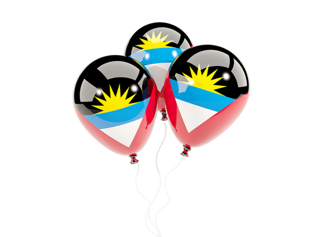 Three balloons. Download flag icon of Antigua and Barbuda at PNG format