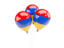 Armenia. Three balloons. Download icon.