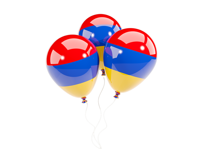 Three balloons. Download flag icon of Armenia at PNG format