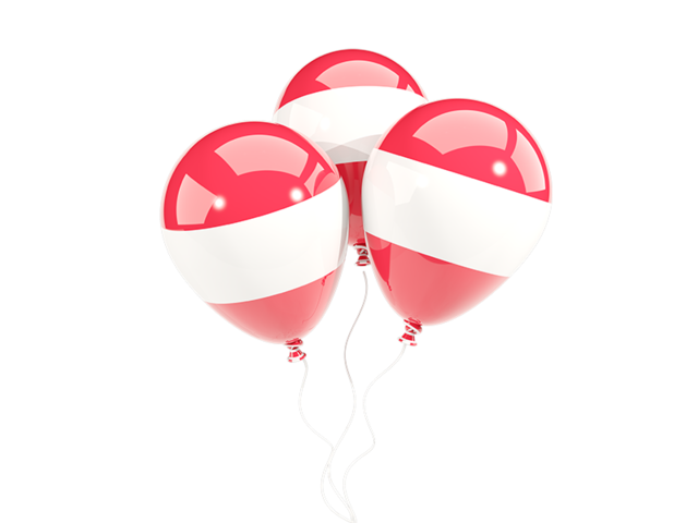 Three balloons. Download flag icon of Austria at PNG format