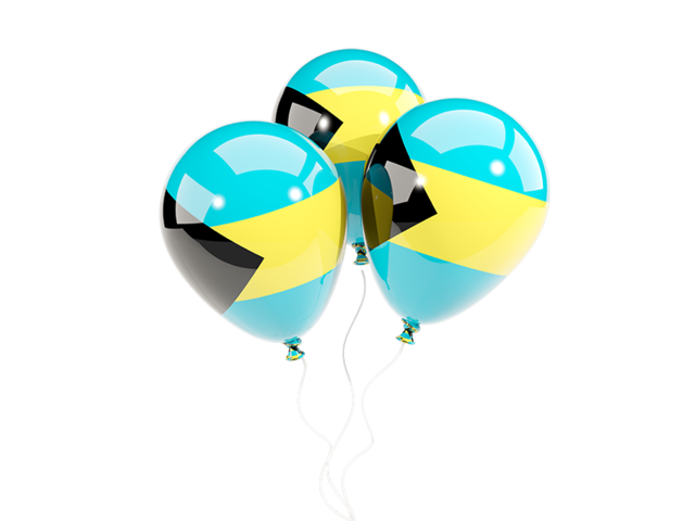 Three balloons. Download flag icon of Bahamas at PNG format