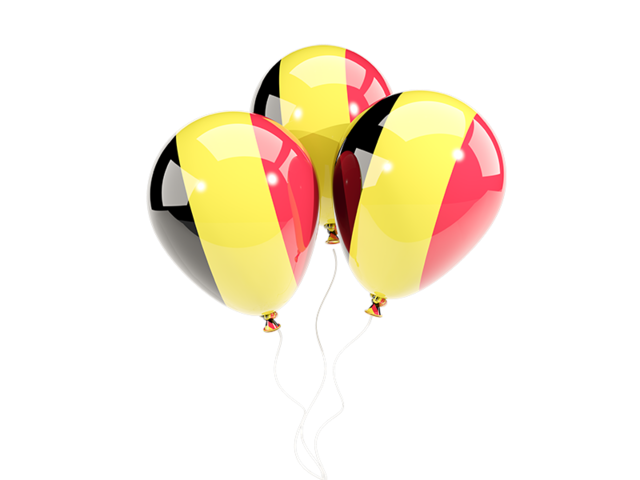 Three balloons. Download flag icon of Belgium at PNG format