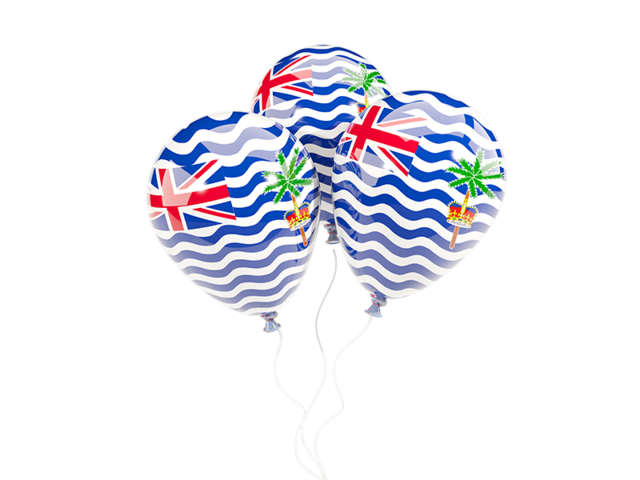 Three balloons. Download flag icon of British Indian Ocean Territory at PNG format