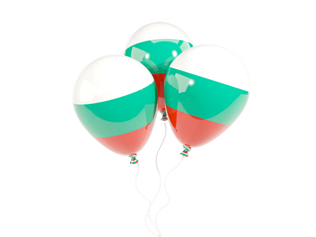 Three balloons. Download flag icon of Bulgaria at PNG format