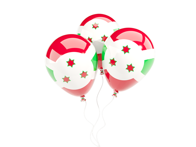 Three balloons. Download flag icon of Burundi at PNG format