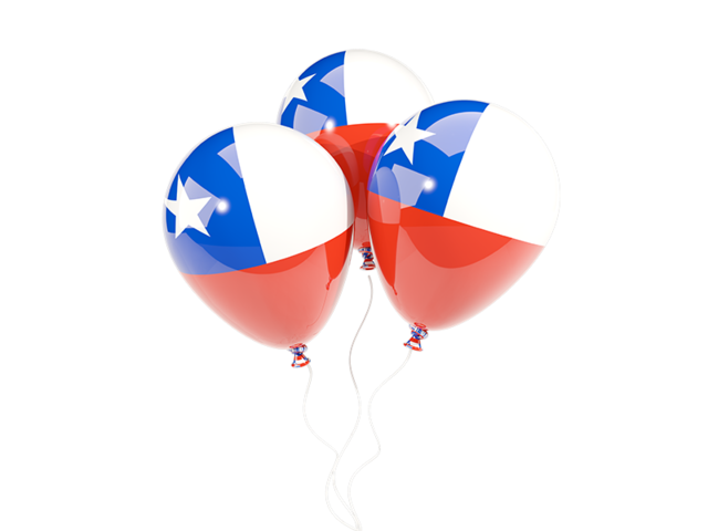 Three balloons. Download flag icon of Chile at PNG format