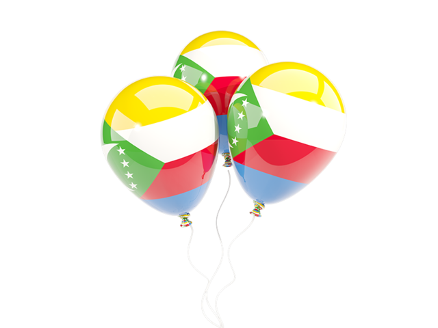 Three balloons. Download flag icon of Comoros at PNG format