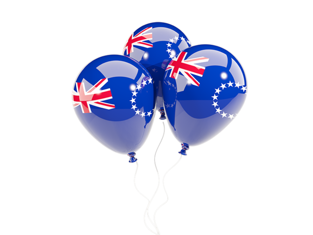 Three balloons. Download flag icon of Cook Islands at PNG format