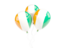 Cote d'Ivoire. Three balloons. Download icon.