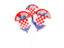 Croatia. Three balloons. Download icon.