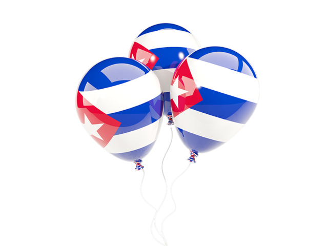 Three balloons. Download flag icon of Cuba at PNG format