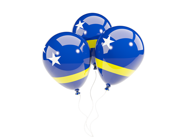 Three balloons. Download flag icon of Curacao at PNG format