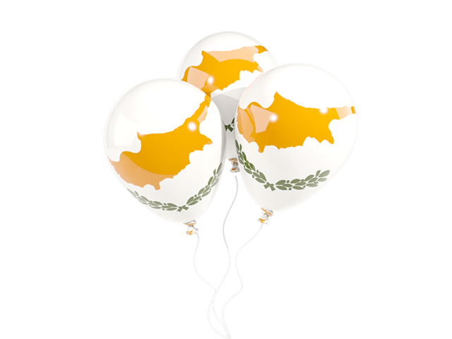 Three balloons. Download flag icon of Cyprus at PNG format