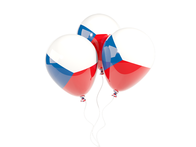 Three balloons. Download flag icon of Czech Republic at PNG format