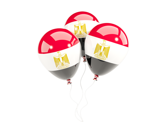 Three balloons. Download flag icon of Egypt at PNG format