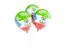 Equatorial Guinea. Three balloons. Download icon.