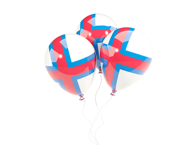 Three balloons. Download flag icon of Faroe Islands at PNG format