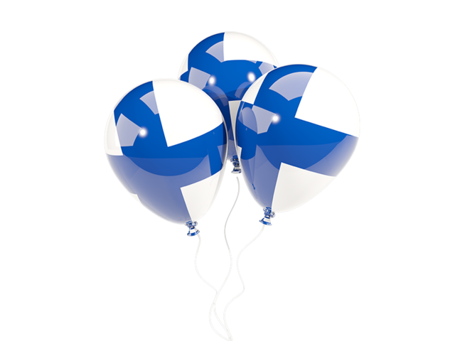 Три воздушных шара. Скачать флаг. Финляндия