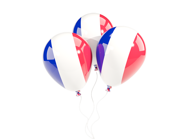 Three balloons. Download flag icon of France at PNG format