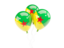 French Guiana. Three balloons. Download icon.