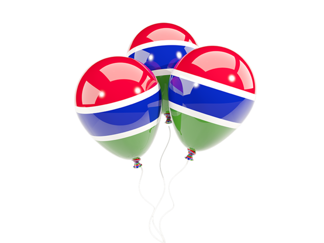 Three balloons. Download flag icon of Gambia at PNG format