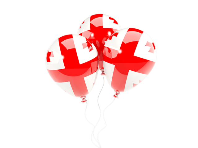 Three balloons. Download flag icon of Georgia at PNG format