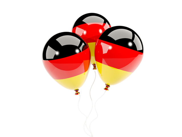 Three balloons. Download flag icon of Germany at PNG format