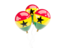 Ghana. Three balloons. Download icon.