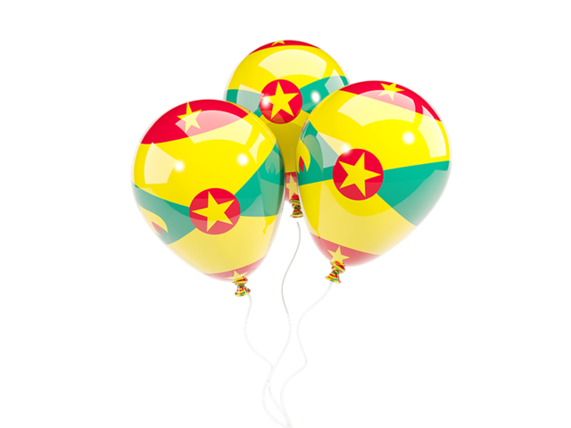 Three balloons. Download flag icon of Grenada at PNG format