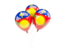 Guadeloupe. Three balloons. Download icon.