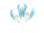 Guatemala. Three balloons. Download icon.
