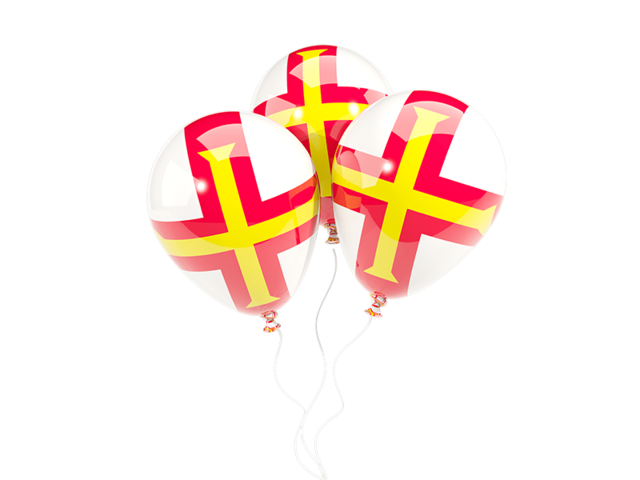 Three balloons. Download flag icon of Guernsey at PNG format