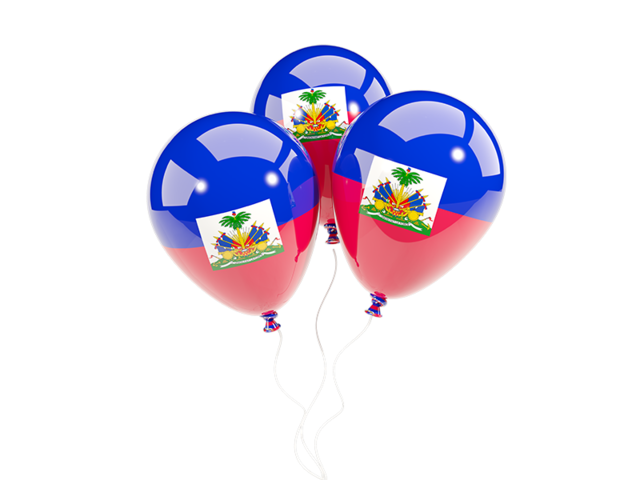 Three balloons. Download flag icon of Haiti at PNG format