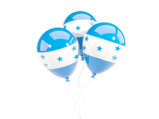 Three balloons. Download flag icon of Honduras at PNG format