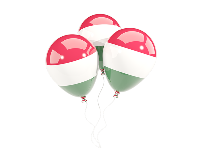 Three balloons. Download flag icon of Hungary at PNG format