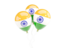 India. Three balloons. Download icon.