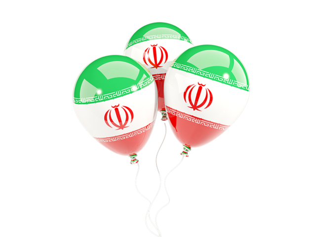 Three balloons. Download flag icon of Iran at PNG format