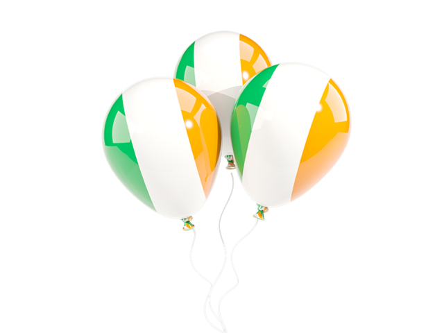 Three balloons. Download flag icon of Ireland at PNG format