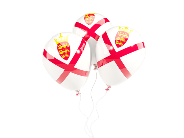 Three balloons. Download flag icon of Jersey at PNG format