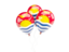 Kiribati. Three balloons. Download icon.