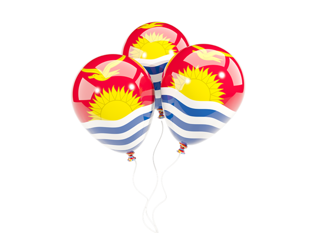Three balloons. Download flag icon of Kiribati at PNG format