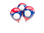 Laos. Three balloons. Download icon.