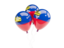 Liechtenstein. Three balloons. Download icon.