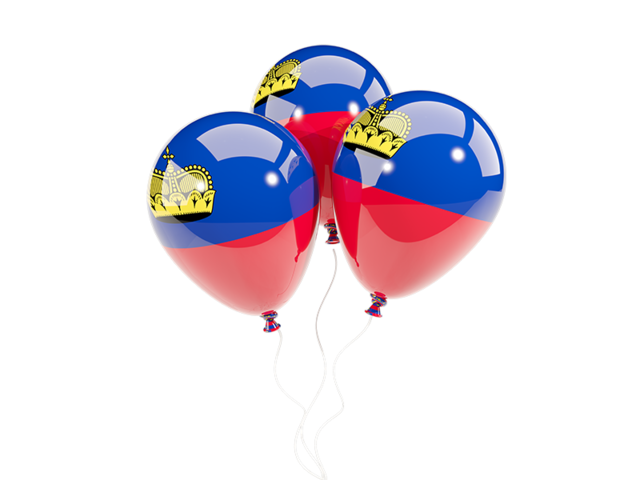 Three balloons. Download flag icon of Liechtenstein at PNG format