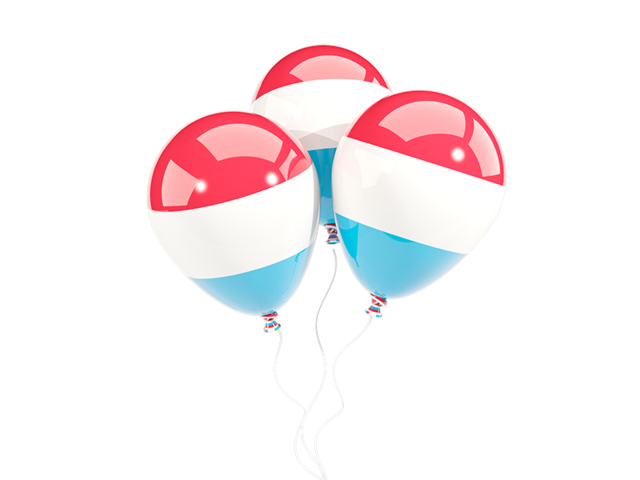 Three balloons. Download flag icon of Luxembourg at PNG format