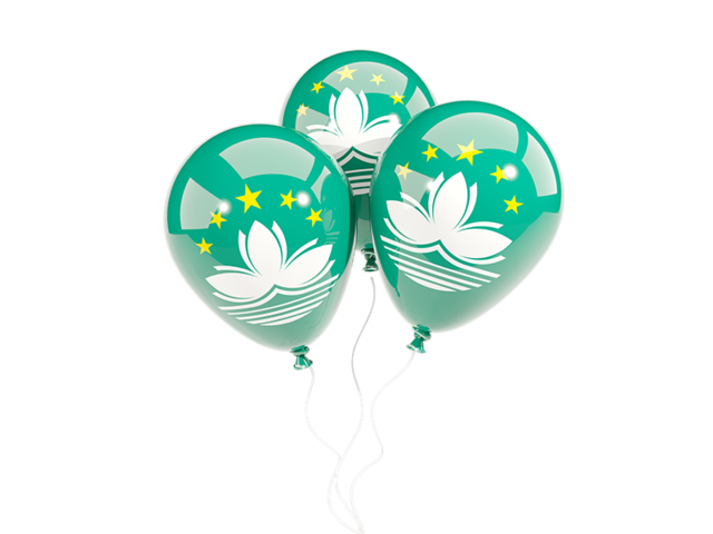 Three balloons. Download flag icon of Macao at PNG format