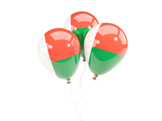 Three balloons. Download flag icon of Madagascar at PNG format